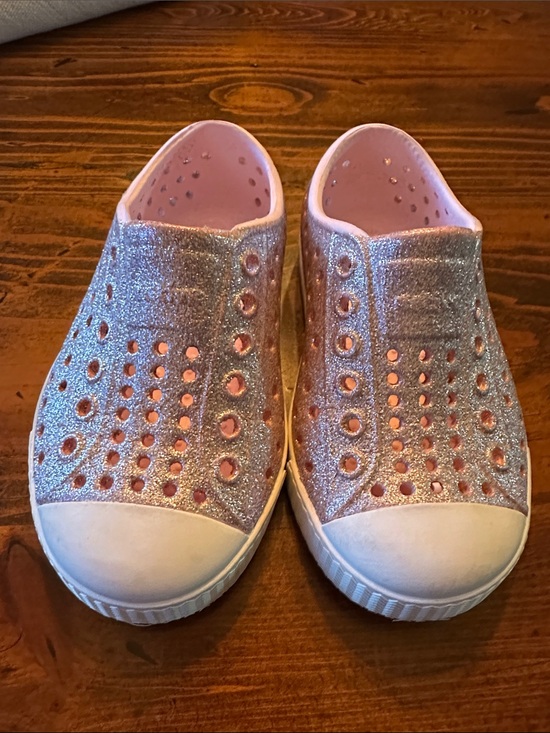 Native Other - Native Kids/toddler Sz 7 Glitter Pink Silver